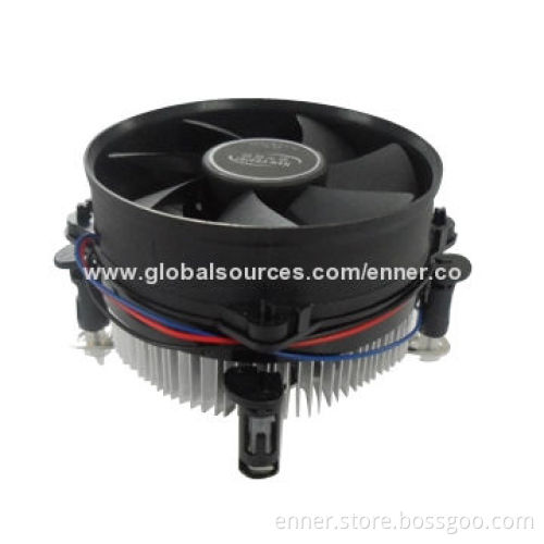 65W 3P CPU Cooler for Intel LGA775 with 90 x 90 x 23mm Heat-sink, 95 x 25mm DC Fan, 2,200rpm Speed